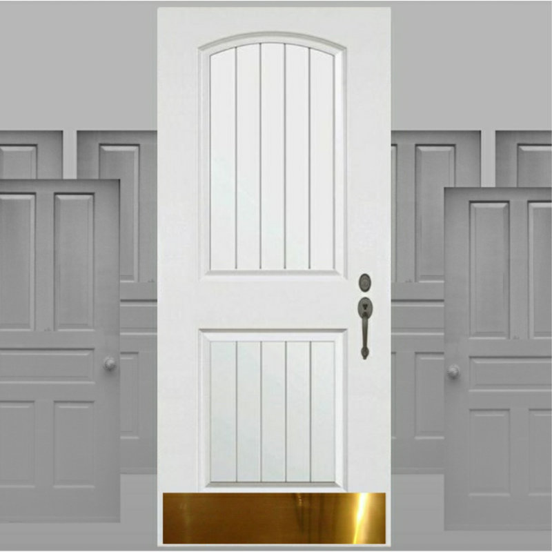 Symple Stuff Ackland Door Kick Plate Anodized Aluminum Industrial